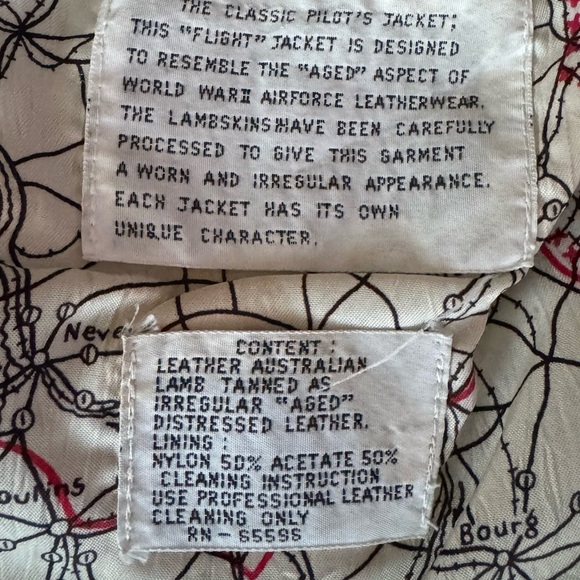 Brown Leather Bomber Jacket - Picture 5 of 5